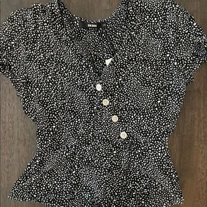 Bikbok Ditsy Floral Wrap Crop Top‎ in xs